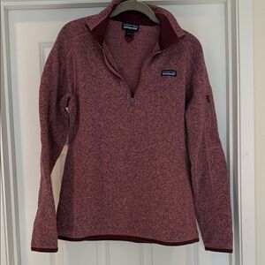 Patagonia Burgundy Fleece Quarter-Zip Pullover